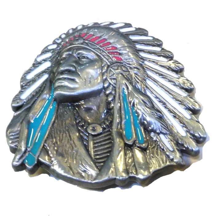 หัวเข็มขัดลายอินเดียแดงสีเงิน ทอง9ลาย หัวเรซิน3D หัวหนาม อินเดียแดงนกฮาร์เลย์ หัวกะโหลกอินเดียแดง แน