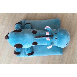 ตุ๊กตายีราฟ หมอน+ผ้าห่มขนาด 3ฟุต เนื้อผ้าดี ขนไม่หลุดร่วงติดมือ ราคา  590.-
