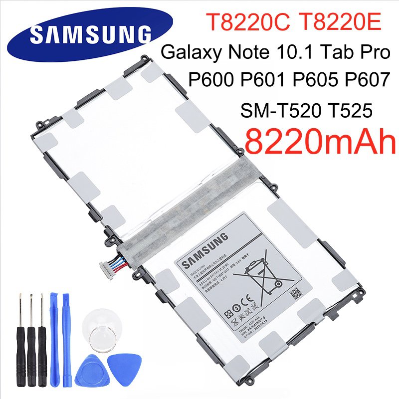 แบตเตอรี่เดิม T8220C T8220E 8220MAh สำหรับ Samsung GALAXY Note 10.1 Tab Pro P600 P601 P605 P607 SM-T