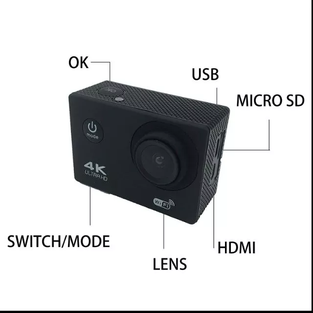 H9R กล้องติดหมวก/กล้องดำน้ำ Action Camera 4K WiFi thumbnail 4