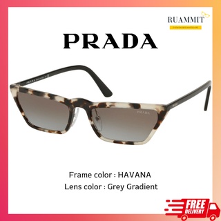 แว่นกันแดด Prada PR19US 3980A7 ไซส์ 58 Havana / Grey Gradient ของแท้ จัดส่งฟรี!!