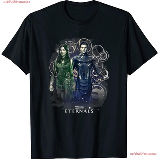 แฟชั่นที่กำหนดเอง ฮีโร่พลังเทพเจ้า มาร์เวลคอมิกส์ Marvel Eternals Ikaris Sersi Galactic Poster T-Shirt เสื้อยืดพิมลาย คอ