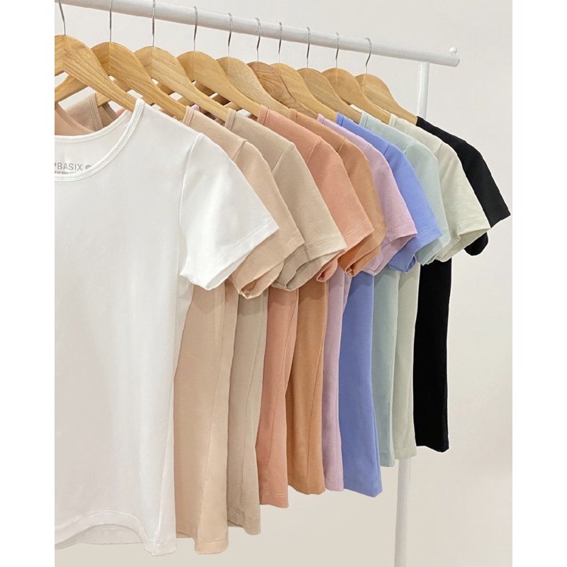 [TOPBASIX] - Slim เสื้อยืดผู้หญิงเข้ารูป 4 สี