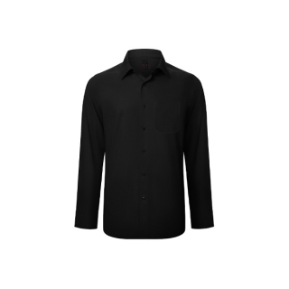 GQWhite™ เสื้อเชิ้ตสะท้อนน้ำแขนยาว รุ่นมีกระเป๋า สีดำ