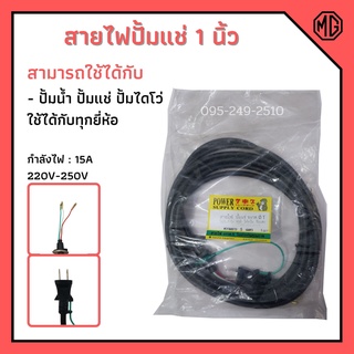 สายไฟปั้มแช่ สายไดโว่  สายไฟปั๊มจุ่ม  ขนาด 1 นิ้ว 3 สาย  ยาว 5 เมตร 🏳‍🌈🌈