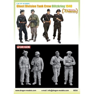 โมเดลประกอบ Dragon Model 1/35 DRA6654 GHOST DIVISION TANK CREW BLITZKRIEG