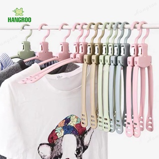 HANGROO H521 ไม้แขวนเสื้อเดี่ยวพับได้ ไม้แขวนเสื้อ พกพาได้  (ราคาต่อ 1 ชิ้น)