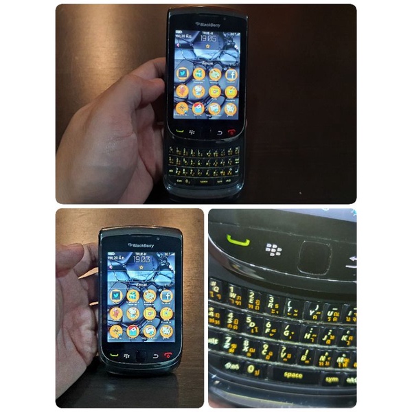 Blackberry touch 9800 เปิดติดโทรออก/รับสายได้ปกติ🔸️ ปุ่มทัชpad เสีย แต่ใช้งานTouch จอได้ ปุ่มกดได้ปกติ❌ไม่มีแบตให้❌