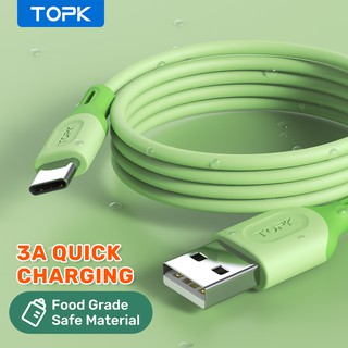 TOPK AN84 สายเคเบิลข้อมูล สายชาร์จ Micro Usb ประเภท C สำหรับ Iphone ยาว 0.5 เมตร