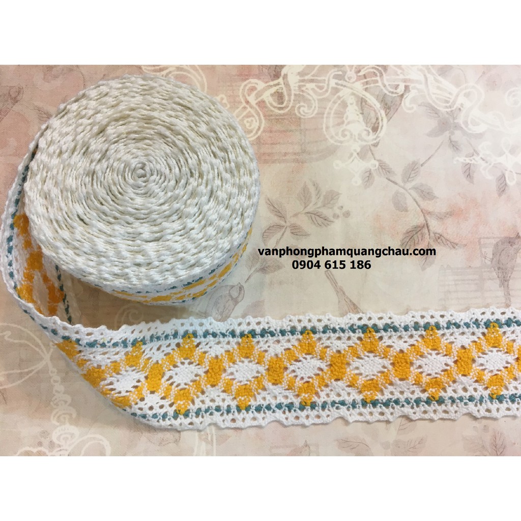 GOLD PATTERN LACE RIBBON VERSION 4.5CM X 1M