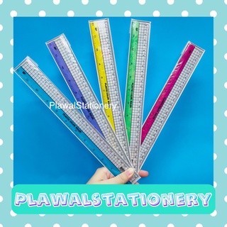 ไม้บรรทัด 12 นิ้ว plastic color ruler 30 ซม. ไม้บรรทัดแข็ง No.Pc-30