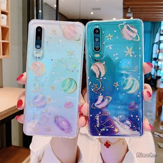 Casing Realme C15 C12 6i 7 4G 7 Pro C11 OPPO Reno 5 Pro 5G A53 A93 Reno 4 F Pro A92 A52 A5 A9 A31 2020 Realme 5 5i 5s C3 เคสโทรศัพท์มือถือลายดวงจันทร์ดาวสําหรับ