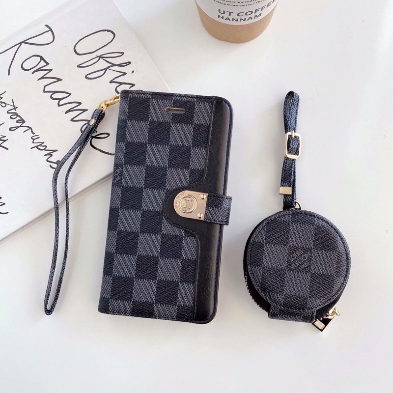 เคสหนังสองด้าน LV สําหรับ Iphone 6/7/8/SE พร้อมสาย