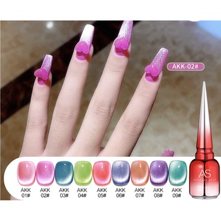 สีเจลลูกแก้ว รุ่น  AKK Nail polish AS 15 ml สีโทนซัมเมอร์สดใส สีสวย สดใส ต้อนรับซัมเมอร์ พาสเทล สีสด ติดทน สวยนาน เจล