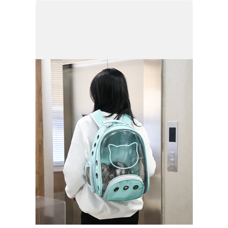 P002 Space pet package กระเป๋าแมว กระเป๋าใส่สัตว์​เลี้ยงทรงอวกาศ  มี5สีให้เลือก รูปที่ 6