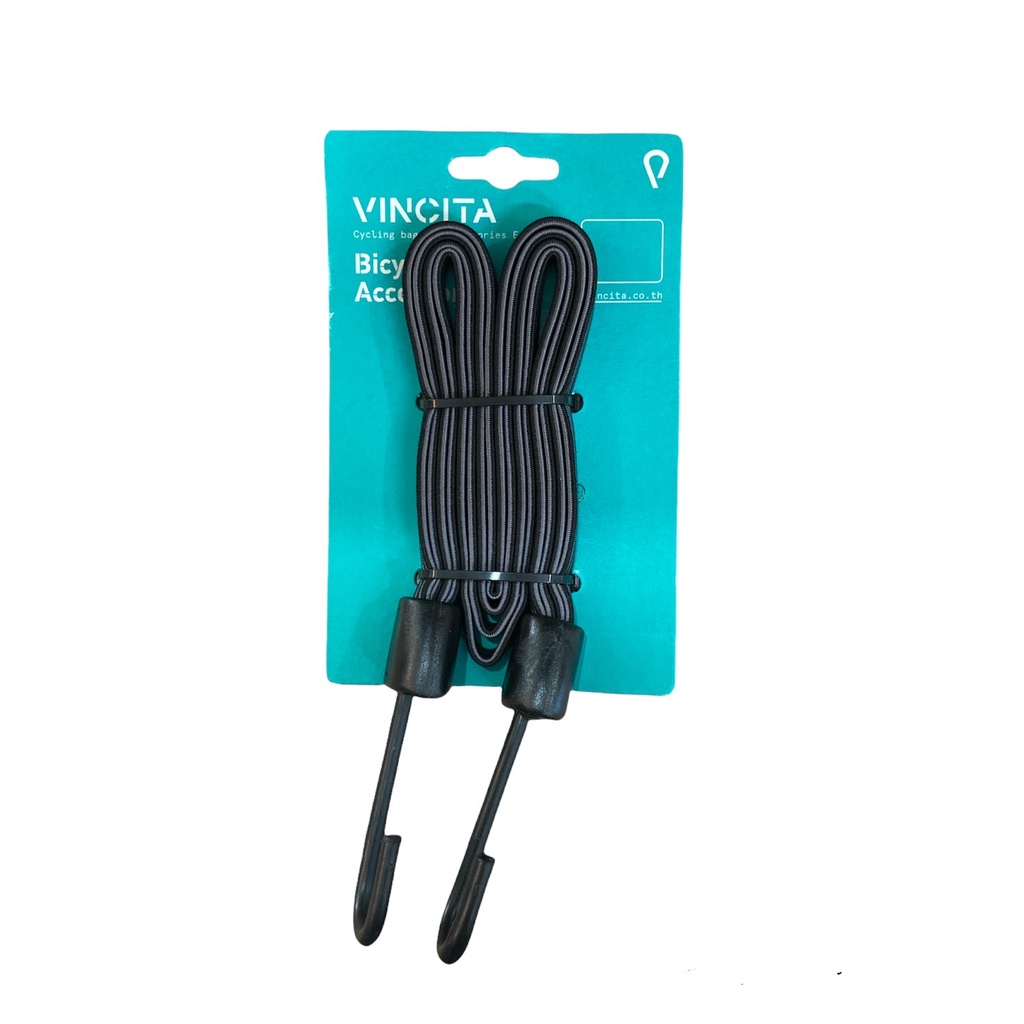 ทักรับโค้ดจ้า[TYROBIKE]- E03 VINCITA สายรัดยางยืดแบน 10มิล สีดำเทา