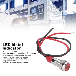 ไฟ Led โลหะ 6 มม. กันน้ําสําหรับรถยนต์รถบรรทุกรถบรรทุกพร้อมลวด 6V