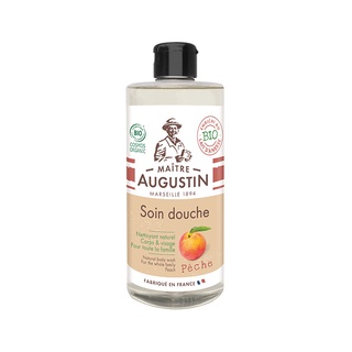 Maitre Augustin Natural bodywash for the whole family Peach ครีมอาบน้ำออแกนิคบอดี้วอซ ฟอร์ เดอะ โวล แฟมิลี่ พีซ (500 ml)