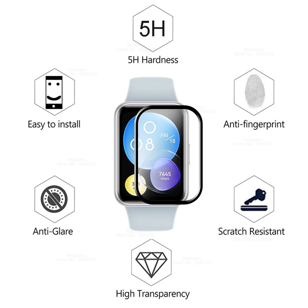 ฟิล ์ มกันรอยหน ้ าจอ PMMA สําหรับ Huawei Watch Fit 2 3 / Fit New /SE / Special Edition /Fit2/Fit3 nti-scratch Full Cover ฟิล ์ มป ้ องกันหน ้ าจอ SmartWatch อุปกรณ ์ เสริม