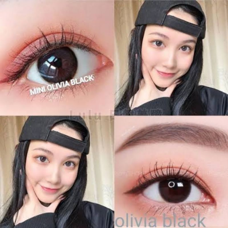 คอนแทคเลนส์ รุ่น Mini Olivia สีดำ/Black มีค่าสายตา (0.00)-(-10.00)