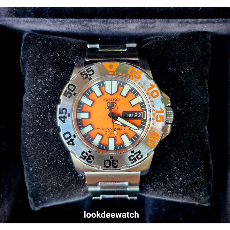 Seiko mini monster orange gen1 : made in japan : SNZF49J