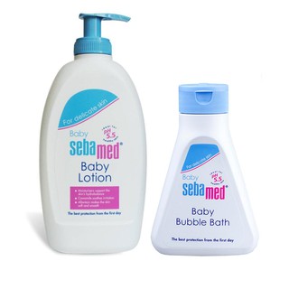 SEBAMED BABY LOTION 400 ML แถม BUBBLE BATH 150ML