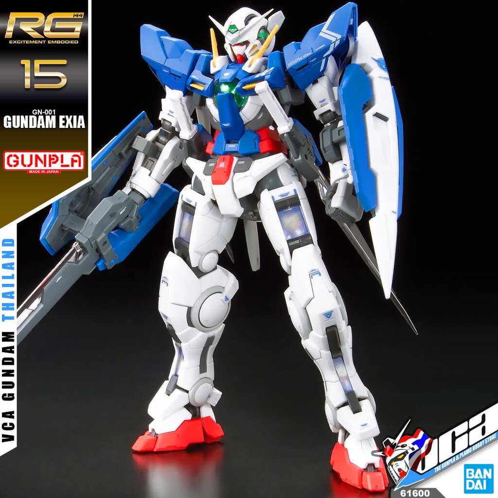 VCA BANDAI GUNPLA REAL GRADE RG 1/144 GUNDAM EXIA ประกอบ หุ่นยนต์ โมเดล กันดั้ม กันพลา ของเล่น