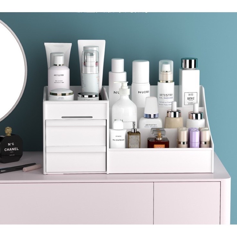 🌼PPShop🌼📌พร้อมส่ง📌ชั้นวางเครื่องสำอางอุปกร์แต่งหน้า-สีขาว