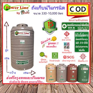 POWER LINE by SAFE-a / ถังเก็บน้ำแกรนิต 330-1000 ลิตร (สีทราย เทา เขียว แดง) ส่งฟรีกรุงเทพปริมณฑล