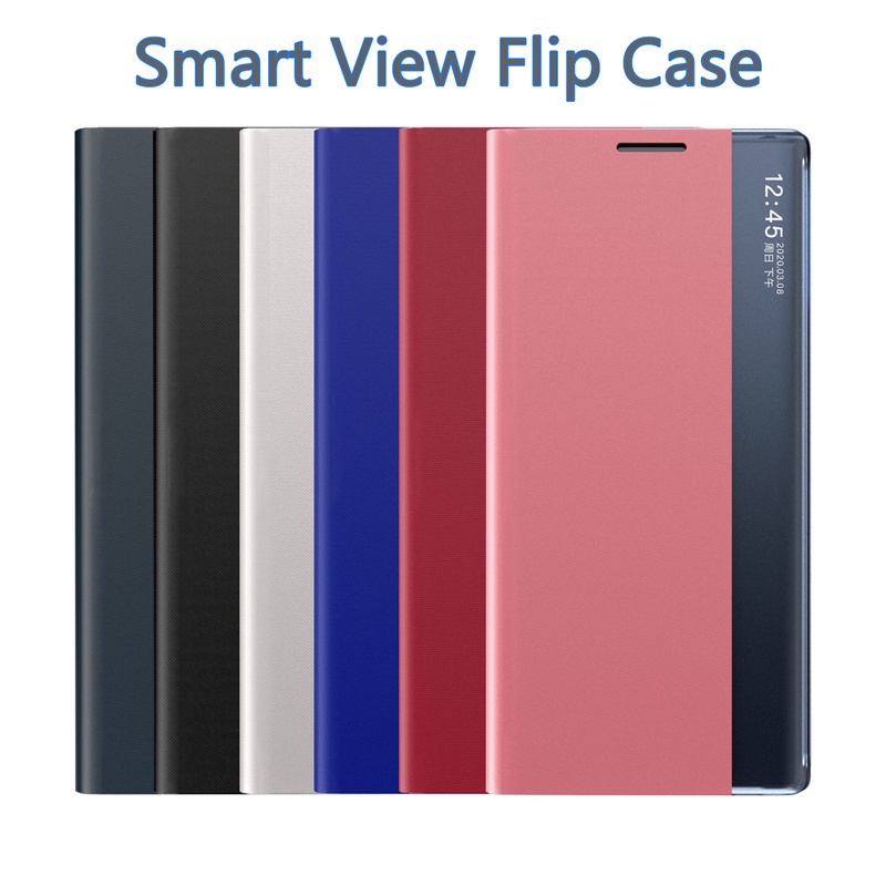 Samsung Galaxy S20 S21/Plus/Ultra S20 FE S21 FE สมาร์ท ใส มุมมอง ฝาพับ แม่เหล็ก ฝาครอบด้านหน้า เคสโทรศัพท์ ป้องกันการตก