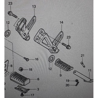 95701-08025-00 โบ้ทล์หน้าแปลน 8x25mm. Honda แท้ศูนย์