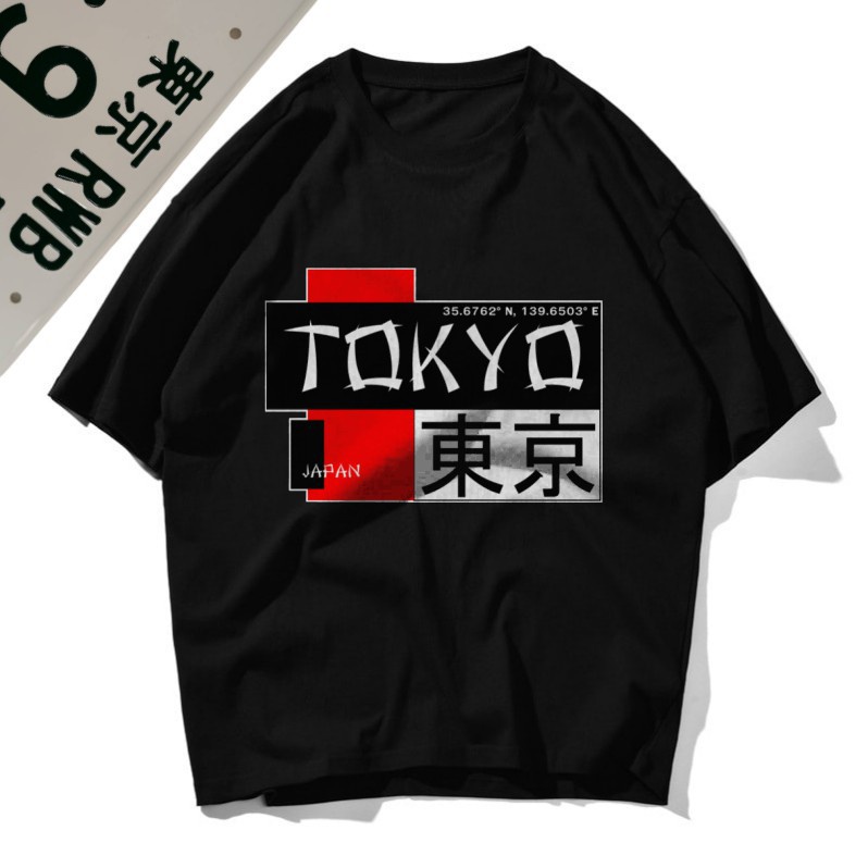 50% TOKYO JAPAN CITY CULTURE SAKURA เสื้อยืด unisex พร้อมคุณภาพ