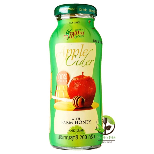 Apple cider Organic /แอปเปิ้ลไซเดอร์ผสมน้ำผึ้ง (พร้อมดื่ม),Happy Mate