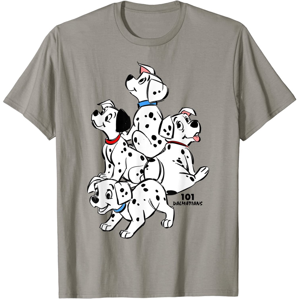 เสื้อยืด พิมพ์ลาย Disney 101 Dalmatians Group Shot Puppies สําหรับเด็ก