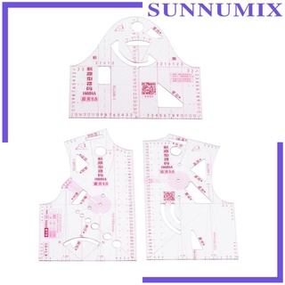 [Sunnimix] 1:5 ไม้บรรทัดแม่แบบใสสําหรับติดเสื้อผ้า