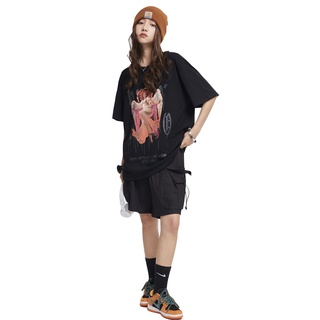 เสื้อยืดผ้าฝ้ายพิมพ์ลายแฟชั่น Red Angel เสื้อยืด Red Angel Oversize T-Shirt