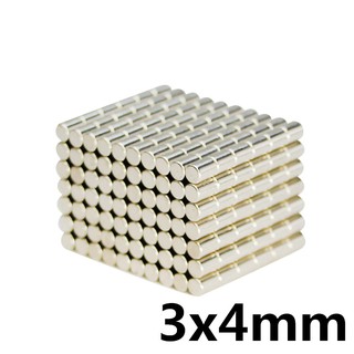 10ชิ้นแพ็ค แม่เหล็กแรงสูง 3x4มิล แม่เหล็ก Magnet Neodymium 3*4มิล แม่เหล็กแรงสูง 3x4mm แม่เหล็กแรงดูดสูง 3*4mm