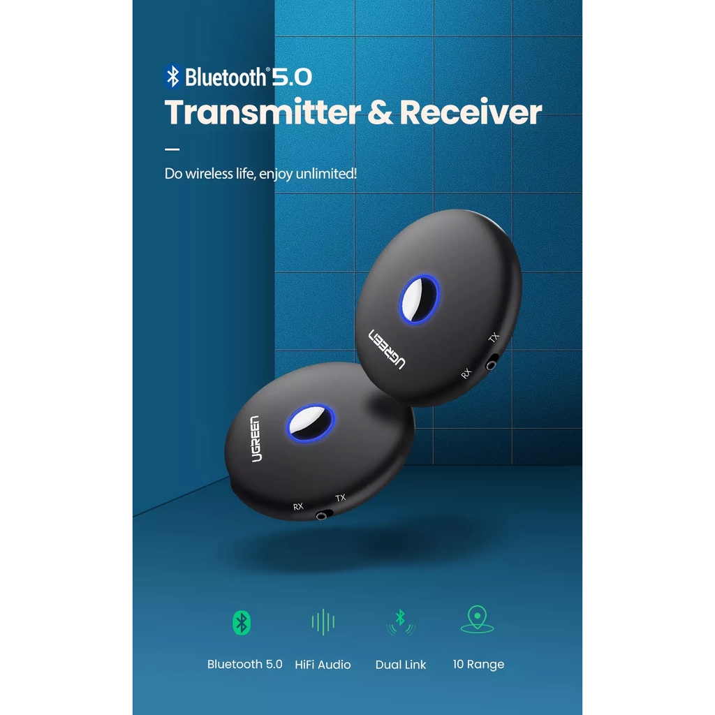 UGREEN(40762) Bluetooth V5.0 Transmitter Receiver Wireless Audio