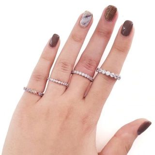 Eternity ring แหวนเพชรcz แหวนแฟชั่น เครื่องประดับ