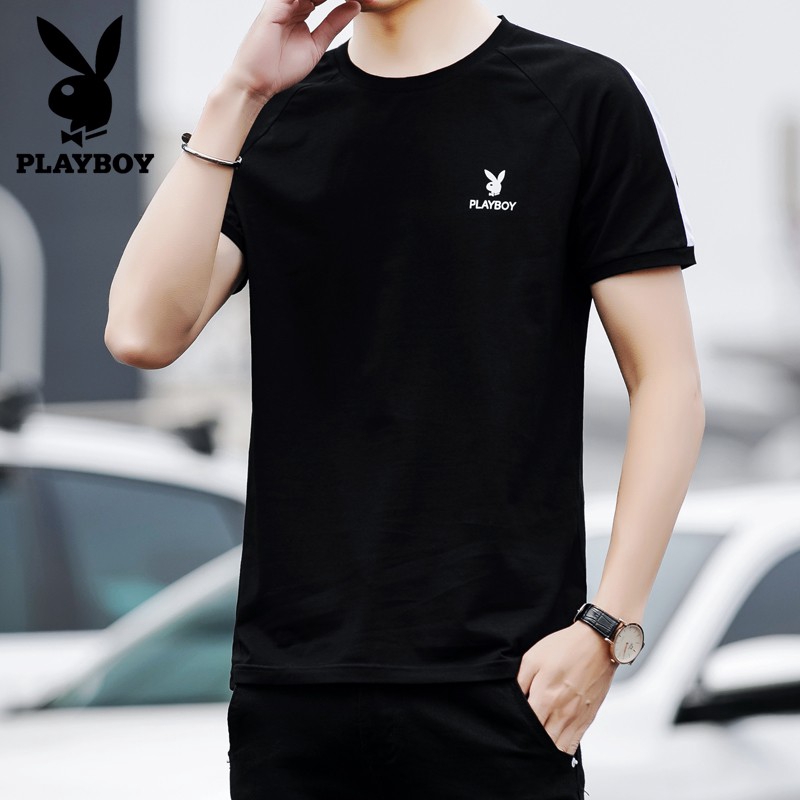 Playboy เสื้อยืดแขนสั้น แฟชั่นฤดูร้อน สำหรับผู้ชาย 2020 #8
