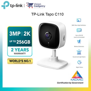 กล้องวงจรปิดรักษาความปลอดภัย TP-Link Tapo C100 TC60 C110 Wifi 3MP 1080P Full HD IP รองรับ ONVIF