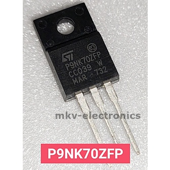 (แท้) P9NK70ZFP ใช้แทน P7NK80ZFP ได้  MOSFET , N-Ch 700V 7.5A TO-220FP (รหัสสินค้า M01514)