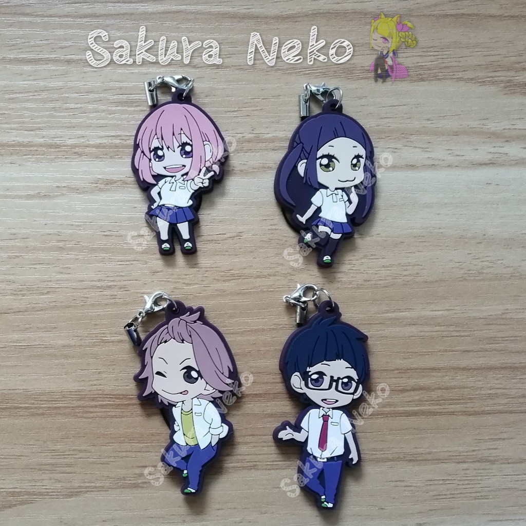 HoneyWorks Kokuhaku Jikko Iinkai Love Series Superior White Starpestive Cute Anime Rubber Strap พวงก