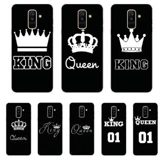 Samsung Galaxy A6 A6+ Plus A7 A8 A8+ Plus A9 2018 Soft TPU Silicone Phone Case Cover King Queen