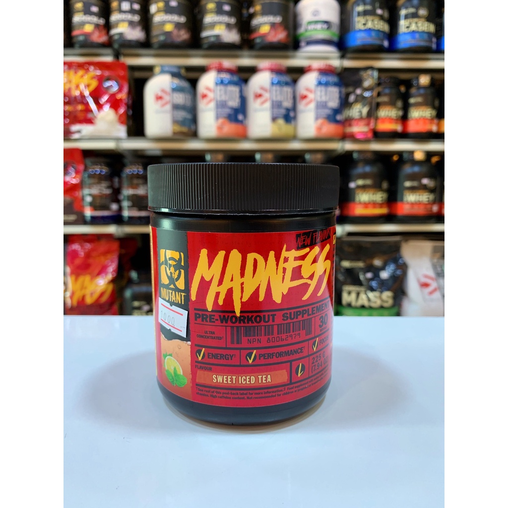 Mutant Pre workout Madness 225 g.มูแทนท์ เมสเนส ขนาด225กรัม ออกกำลังยาวนาน