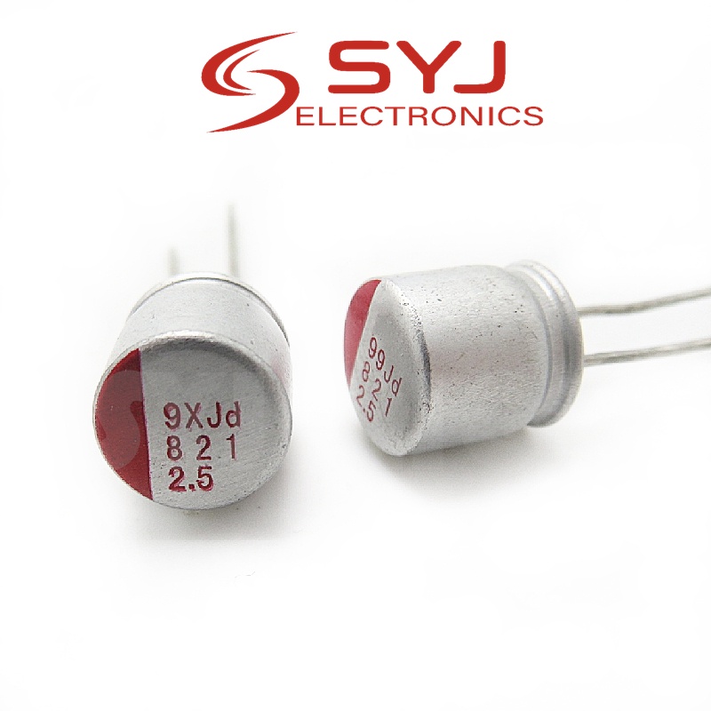 820uf2.5V ใหม่ PCS 10 820uf 2.5V solid-state capacitor เมนบอร์ดกราฟิกการ์ด * 8 มม.ขนาด pxab *
