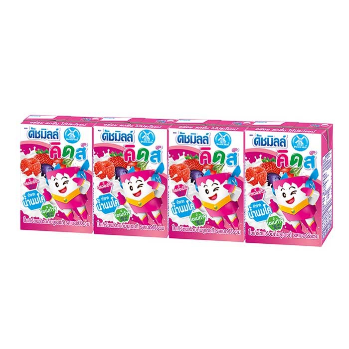 UHT Drinking Yoghurt Milk Kids Wild Berry Flavor (90 ml / 12 boxes)