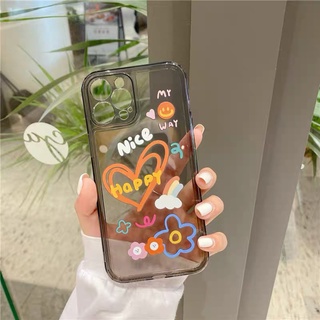 947 เคสมือถือ เคส ดำใสหัวใจตรงกลาง พร้อมส่งทุกวัน