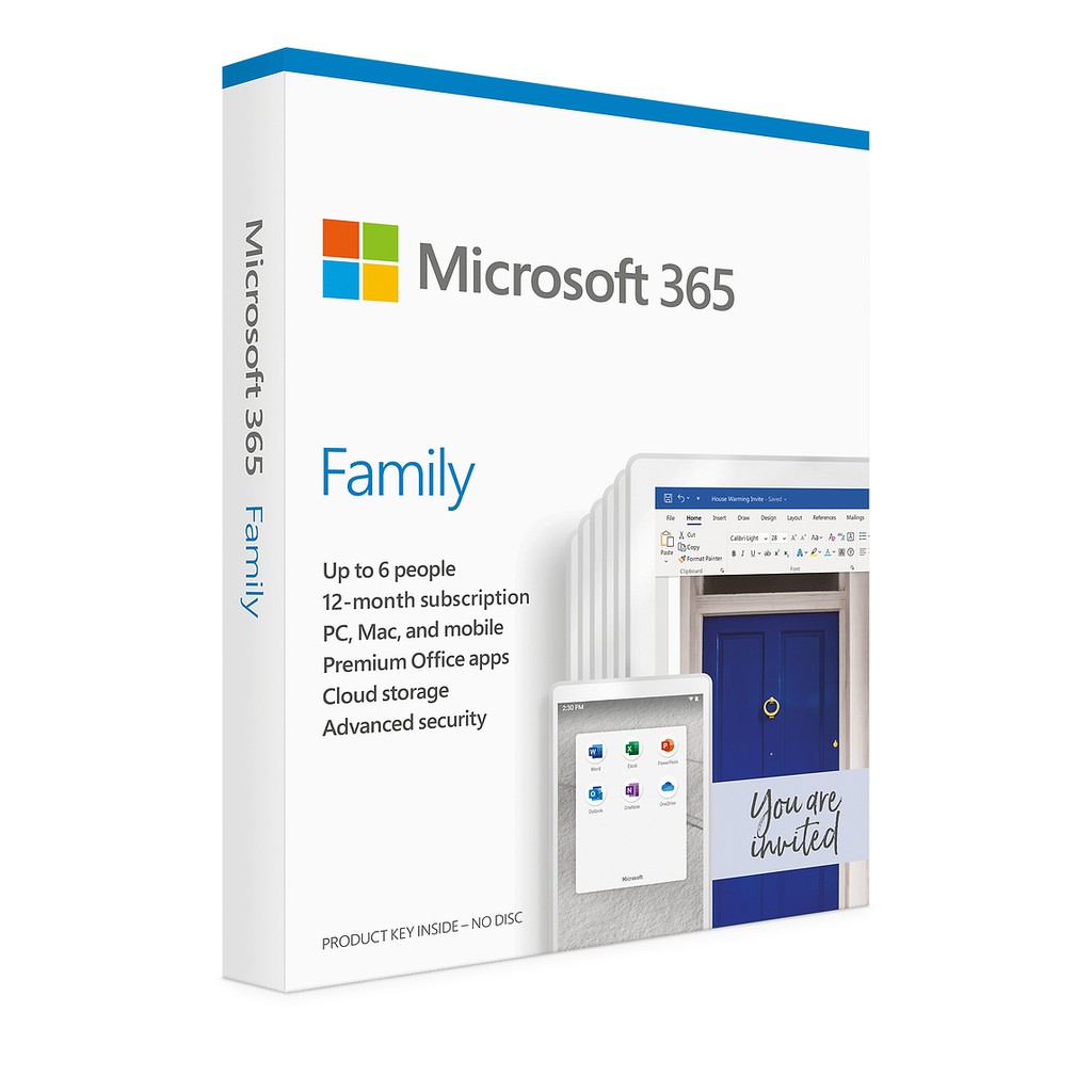 Microsoft Office 365 family ,6 PC 12 MONTH, (6GQ-01144) #ออฟฟิต365 รายปี