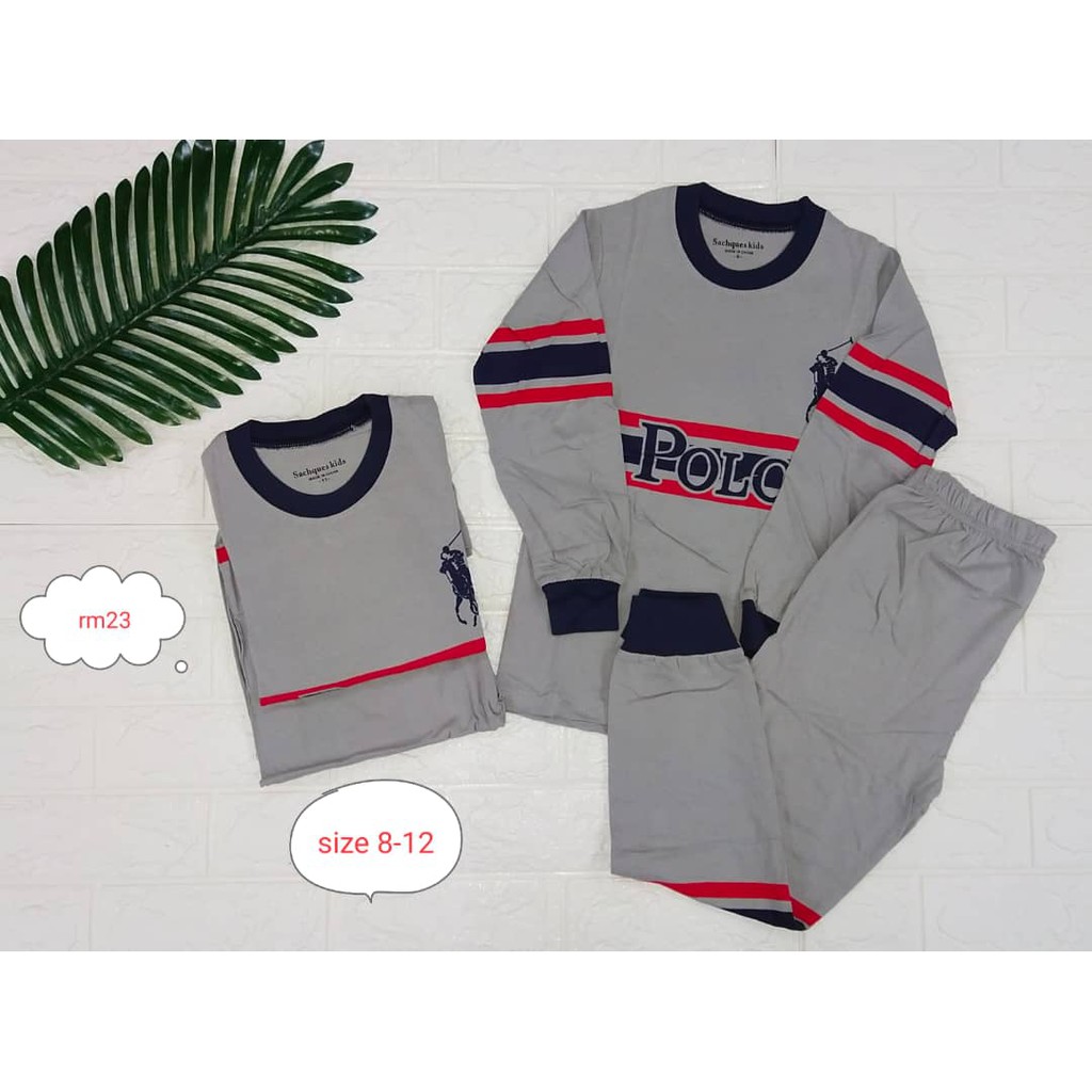 เสื้อโปโล เด็กผู้ชาย เด็กผู้หญิง PYJAMAS